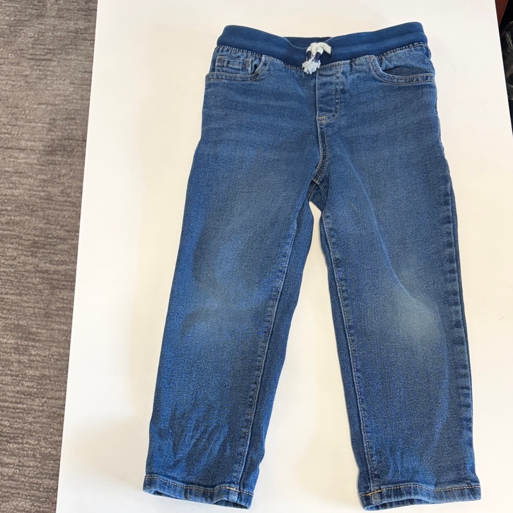 Okie Dokie Blue Kids Jeans with Drawstring